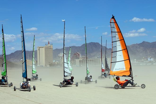 Close racing in the production fleet - Blokart World and North American Championships © Alex Morris